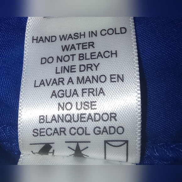 Love J Royal Blue Shredded Crop Top - Picture 9 of 10